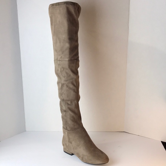 Suede Over the Knee Boots - Picture 3 of 4